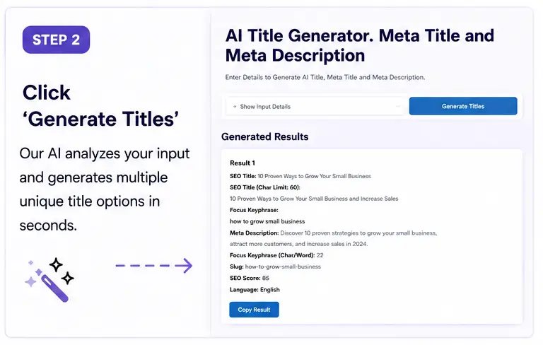 Click 'Generate Titles